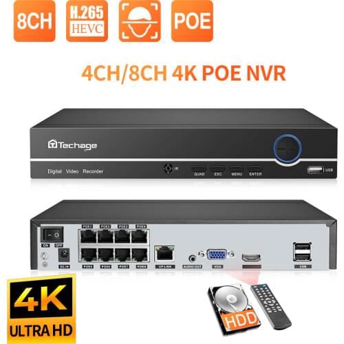 8CH Surveillance CCTV Network Video Recorder VGA HD Port System P2P ONVIF 2MP 5MP Network Video Recorder XMEYE