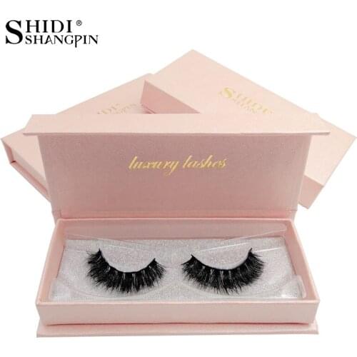 SHIDISHANGPIN 1 pair mink eyelash handmade 3d mink eyelashes 1 box false eyelashes volume eyelash extensions makeup tool