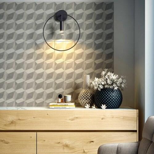 Modern minimalist line wall lamp Spanish designer personality restaurant corridor wall lamp