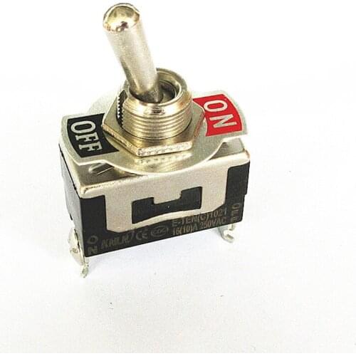 Heavy Duty 2Pin 2 Terminal 10A 16A AC 250V ON/OFF Rocker Toggle Switch E-TEN1021 G25 Drop Ship Aperture 12MM