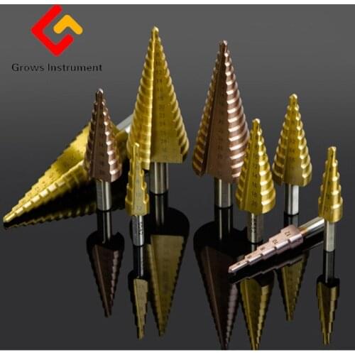 HSS 4241 Pagoda bit stair head drilling step reamer drilling bit plate iron sheet aluminum plate opener perforator