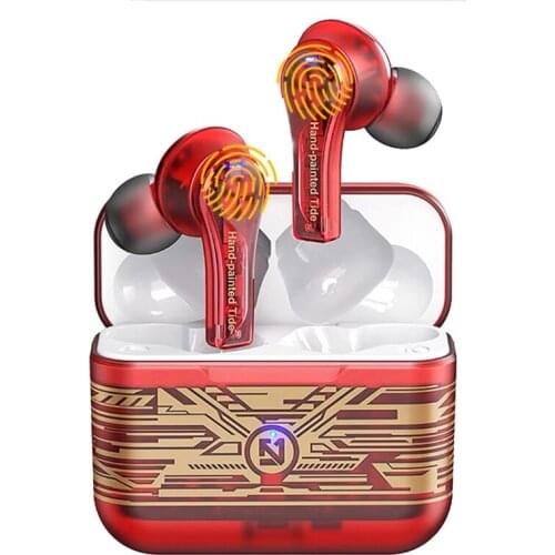 TS-200 TWS Wireless Bluetooth 5.0 Earphones Charging Box Contact Control Headphones Gaming Headset Sport Earbuds