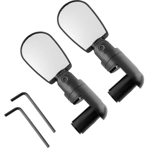 Bicycle Rearview Handlebar Mirrors 2x Rotation Bicycle Cycling Mirrors Wide-Angle Handlebar Rearview Mirror Cycling Accessories