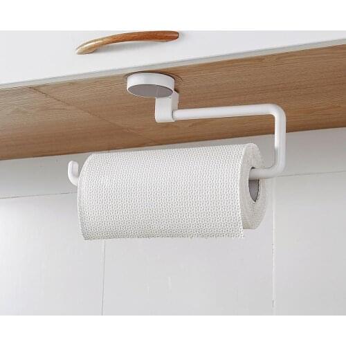 Punch-Free Bathroom Towel Bar Household Plastic Wall-Mounted Towel Rack Adjustable Kitchen Storage Rack