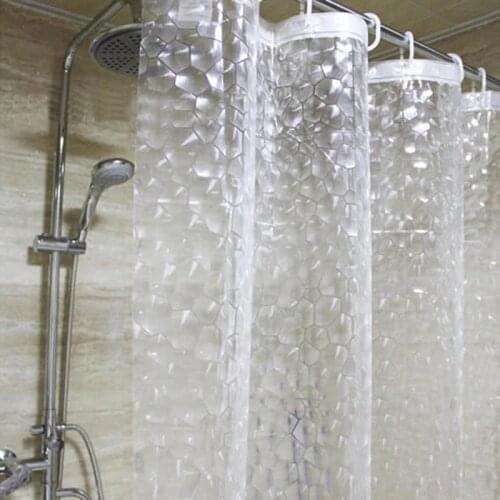 AA Waterproof 3D Shower Curtain With 12 Hooks Bathing Sheer For Home Decoration Bathroom Accessaries 180X180cm 180X200cm