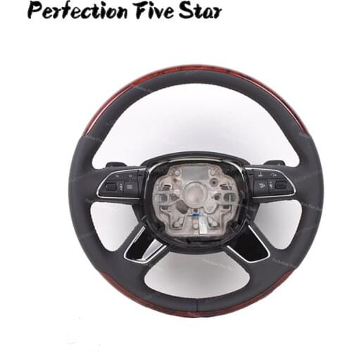 W12 Multifunction Steering Wheel Mahogany Style For Audi A6 2012-2018 A7 2011-2018