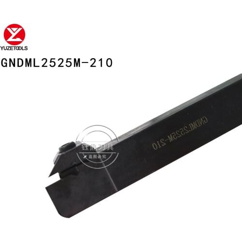 Yuzetools CNC tool rod GNDML2525M-210 slotted tool rod outer round turning tool