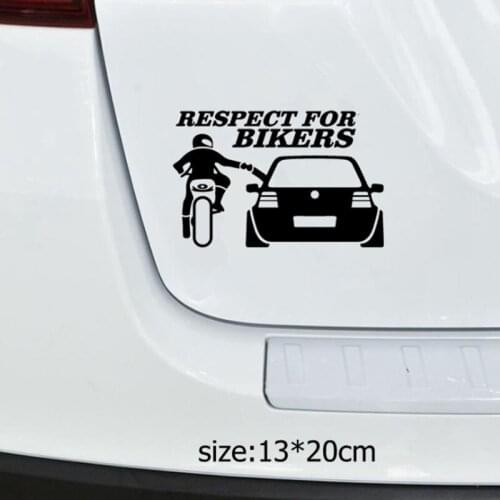 Respect For Bikers Car Stickers Funny Auto Sticker Decals
