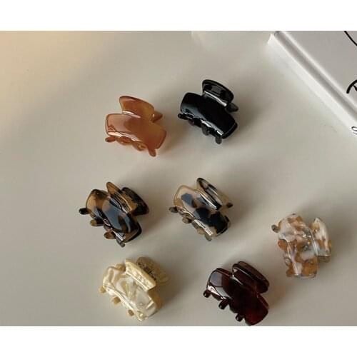 Sweet Mini Acetate Hair Clip for Women Girls Hair Claw Chic Barrettes Crab Hairpins Styling Claw Clips Fashion Hair Accessories