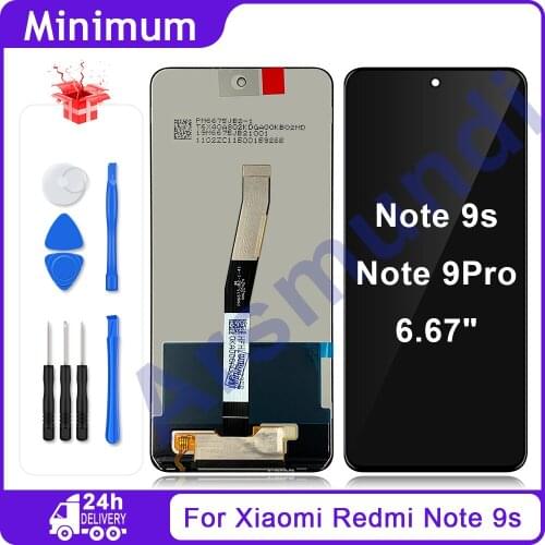 6.67" Original For Xiaomi Redmi Note 9 Pro LCD Display Touch Screen Digitizer Assembly Replacement Parts For Redmi Note 9s 9Pro