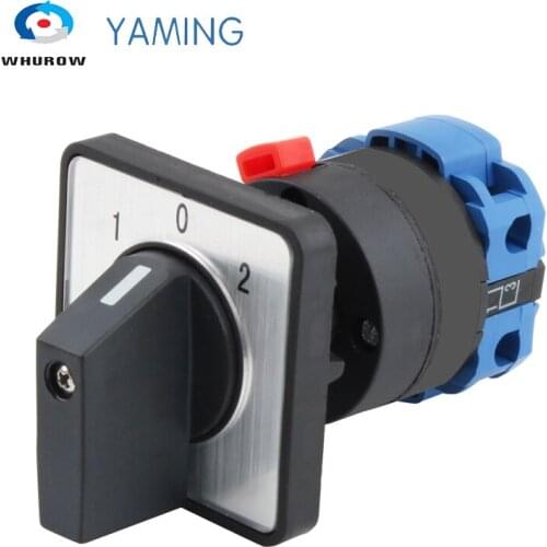 20A Changeover Selector LW26-20/1 Three Positions 3 Poles Single Hole With Panel Installation Rotary Combined Power Cam Switch