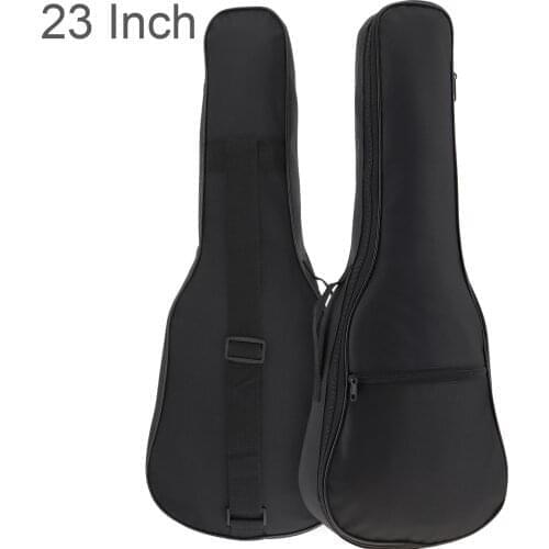 23 Inch Black Portable Ukulele Bag Soft Case Gig Cotton Waterproof Bag