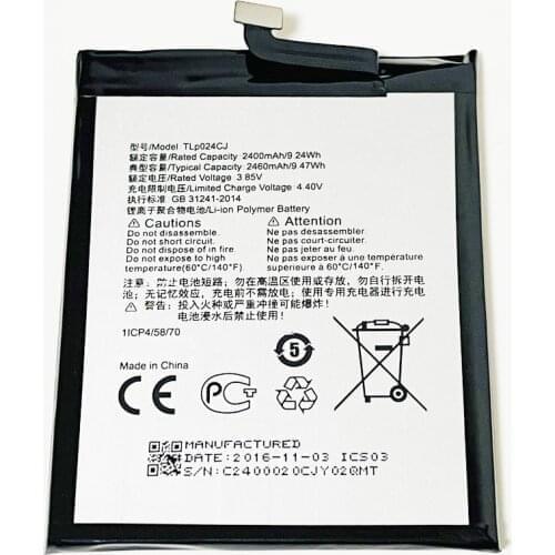 3.85V 2460mAh TLp024CJ For Alcatel One Touch Shine Lite 5080D 5080X 5080A 5080Q 5080F 5080U TCL 5080 TLp024C1 TLp024C2 Battery