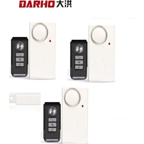 Darho 3pcs Shop Security Door Window Siren Magnetic Sensor Alarm Warning System Wireless Wholesale Door Detector Burglar Alarm
