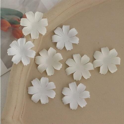 30 PCS 33mm Cloth Flower DIY Handmade Accessories For Jewelry Making