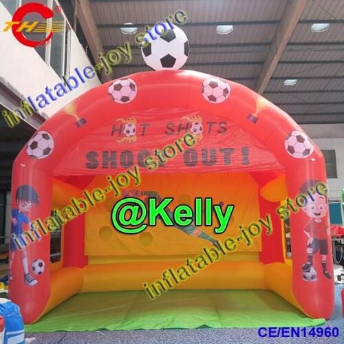 5*3*4mH free air shipping carnival inflatable shoot out game, inflatable football goal, inflatable football tossing sport game