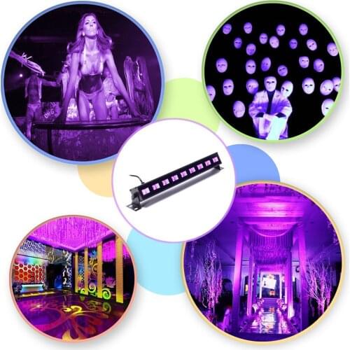 High Power 24W 9 LEDs Sound Active UV Led Stage Par Light Ultraviolet Led Spotligh Lamp for Disco DJ Projector Machine Party