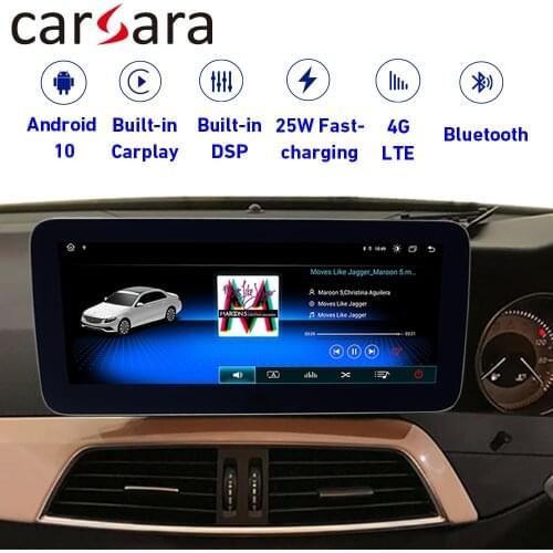 Android 10 4+64G Multimedia Touch Screen for Benz C Class W204 2011-2014 Display built in carplay DSP 4G LTE Navigation