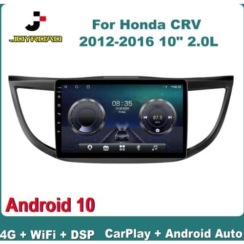 10" For Honda CRV 2012-2016 10" 2.0L Android 10 Carplay Auto 4G Sim WiFi DSP RDS Car Radio Multimedia Video Player GPS 2Din