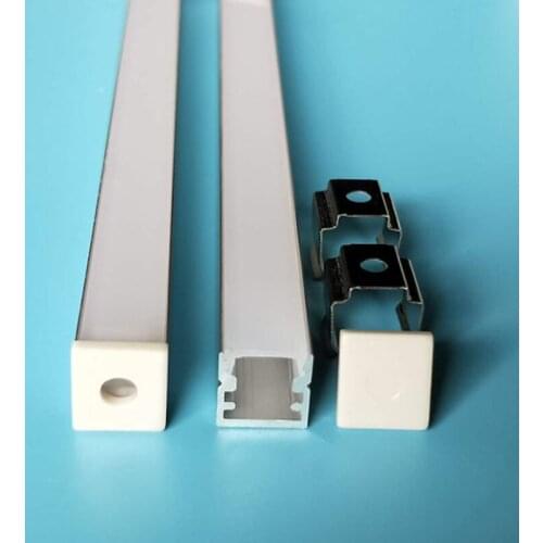 Free Shipping 50M/Lot LED Strip Aluminum Channel with Milky/Clear Cover 2M for 3528 5050 5630 LED Strip, Aluminum Profile