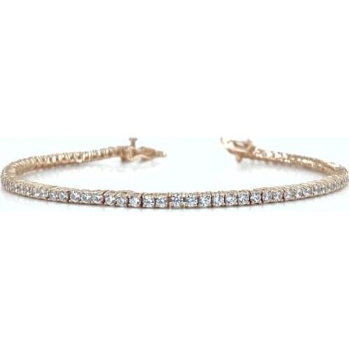 Rosegold Thin Watercourse Elegant 925 Silver Bracelet