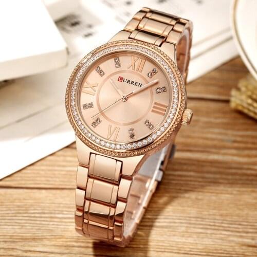 Curren Women's Watches With Rhinestones
