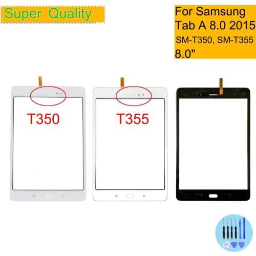 For Samsung Galaxy Tab A 8.0 2015 T355 T350 SM-T355 SM-T350 Touch Screen Digitizer Panel Sensor Tablet Front Outer Glass