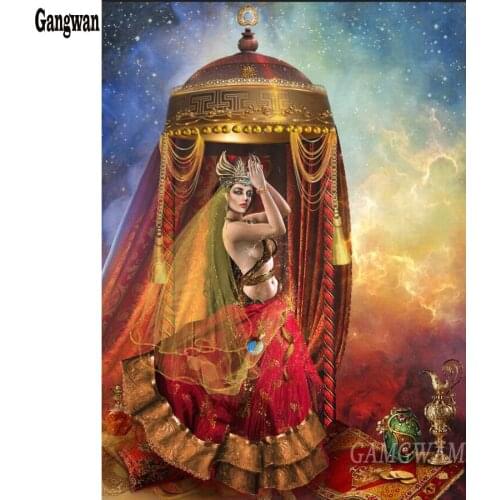 Full square round drill diamond painting 5D mosaic rhinestone Queen of Egypt" 3d diamond embroidery princess Cross-stitch decor