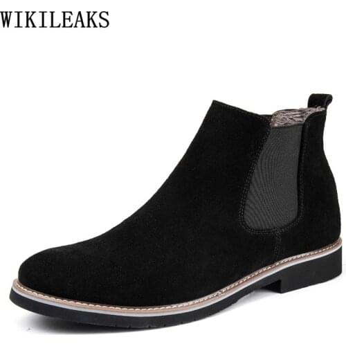 Classic Chelsea Boots Men Italian Ankle Boots Men Casual Shoes Boots for Man Suede Shoes Mens Zapatillas Hombre Chaussure Homme