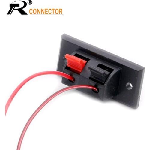 10pcs 2 pins push type speaker terminal board 2 positions spring load design for speaker cable connecting speaker upgrades