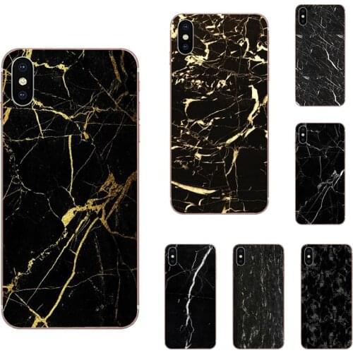 Marble Black TPU Skin Painting For Sony Xperia XZS XA1 L1 XA X Z Z1 Z2 Z3 Z4 Z5 XZ1 Compact E5 XZ Premium