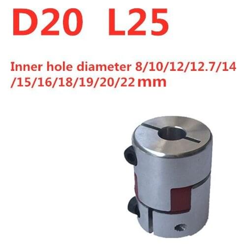 CNC motor plum blossom shaft coupling elastic coupling D20 L25 8mm 10mm 12mm 12.7mm 14mm