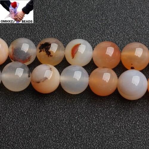 OMH Wholesale JD159 4 6 8 10 12mm Natural Jewelry DIY Making Bracelet Necklace Natural AAA Chalcedony Loose Spacer Round Beads