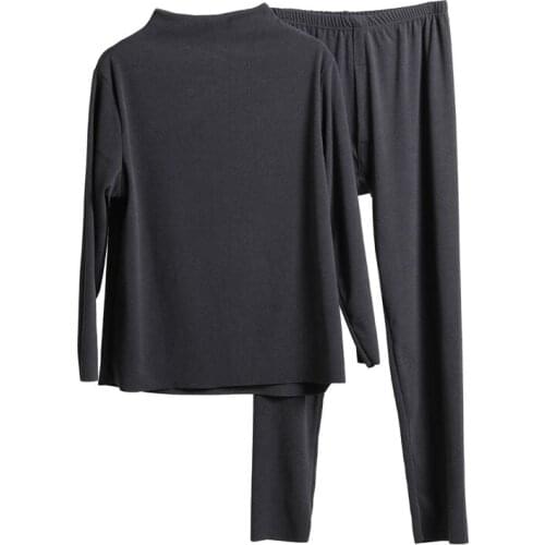 Autumn winter men underwear with pants 9XL bust 170cm 5XL 6XL 7XL 8XL warm Plus size undrewear men