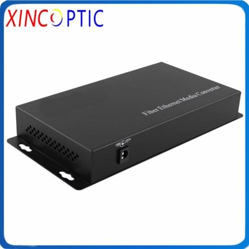 Megabit SFP to Ethernet Converter,10/100M SFP to Ethernet Unmanaged Fiber Optic Switch,1SFP+2RJ45 SFP Media Converter