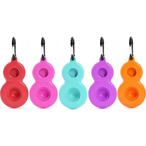 Gourd Shaped Push Bubble Sensory Keychain Autism Needs Focus Training Reliever Anti Stress Toy Keychain