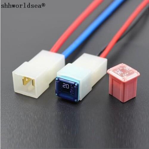 Shhworldsea 1set=1pcs fuse+1pcs fuse box Mini Square Fuse 20A 30A 40A 50A 60A Auto Fuse with Plastic Box Assortment Auto Fuse
