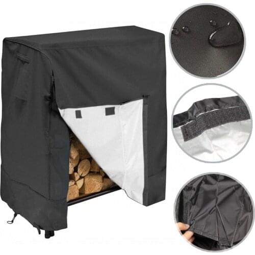 Heavy Duty 4FT Outdoor Waterproof Log Holder Practial Garden Firewood Dust-Proof Moisture-Proof Log Rack Cover
