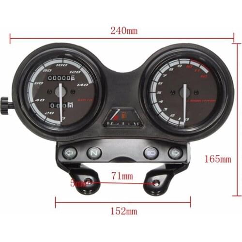 Tachometer Motorcycle Speedometer Meter DC12V for YAMAHA YBR125 YBR 125 2005 - 2009 Euro II Moto odometer Gauge Tach Instrument