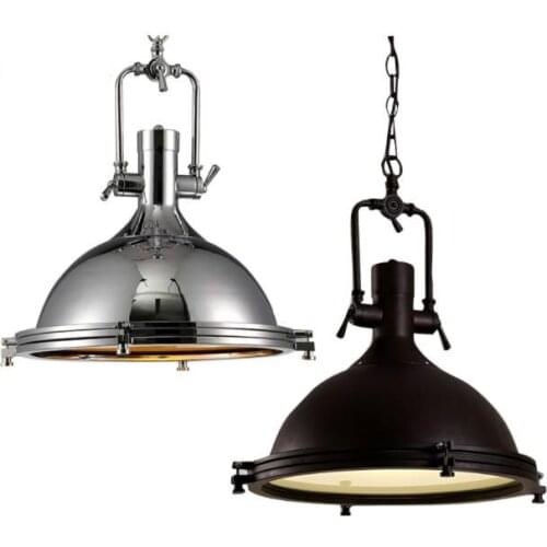 D43CM Vintage Loft Pendant Lights Wrought Iron Retro Edison Hanging Lamp Industrial Bar Living Kitchen Dining Room Lamps