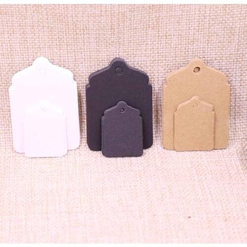 100Pcs Wedding Favourate Tag Purple/Pink/Beige/White/Black/Vintage Colour Shinning and New Design Garment Label Paper Tag For