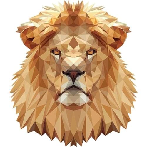 14cm*12cm Funny Lion Head Portrait Car Sticker Waterproof Decal Laptop Suitcase Truck Motorcycle Car Styling Decoration