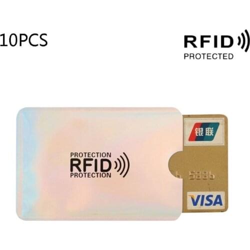 10pcs RFID Credit ID Card Sleeve Protector Blocking Safety Shield Anti Theft 28GD