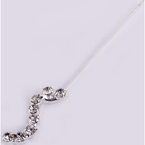 Cubic zirconia Chevron Scarf Clips