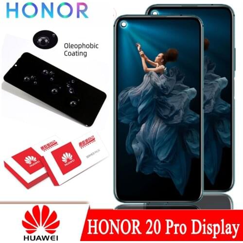 100% Original 6.26'' LCD with Frame for Huawei Honor 20 Pro YAL-AL10 YAL-L41 Display Touch Screen Digitizer Repair Parts