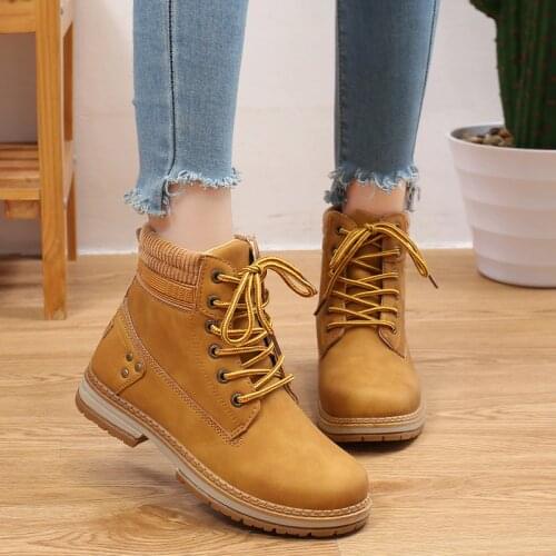 2020 Winter Shoes Woman Warm Snow Boots Women Ladies Ankle Boots Outdoor Thick Bottom Tooling Boots Pink Booties Square heel