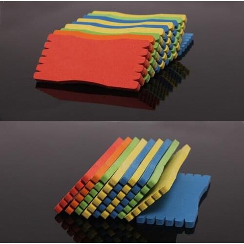 10Pcs Fishing Line String Coil Foam Sponge Board Fish Line Winding Plate DES Coiling K0K0