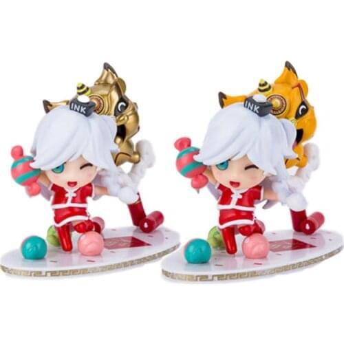 2020 Q ver China Ink Girl figure lion dance cer Action Figurines Figure Model statue