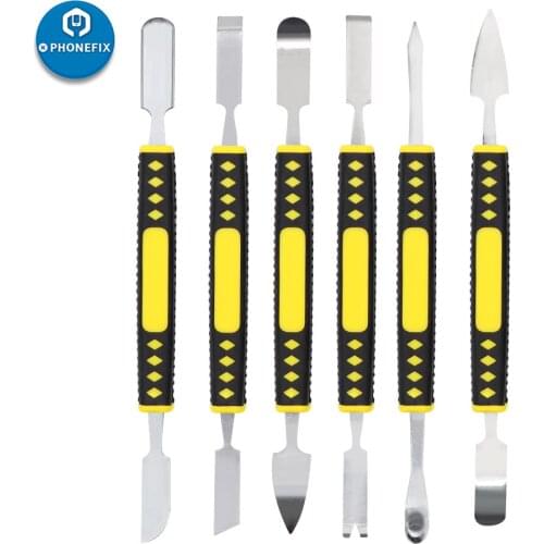 6 IN 1 Phone Opening Repair Tool Stainless Steel Dual Ends Pry Bar Dismantling Bar Prying Tool Opening For iPhone Samsong Repair