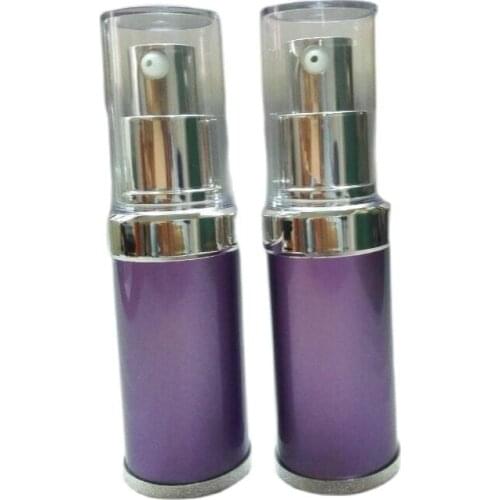 Promotion:15ml purple plastic airless bottle for lotion emulsion/serum/toner/foundation skin care cosmetic packing